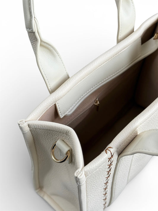 Чанта Tote - Екрю