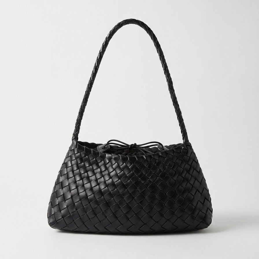 Плетена чанта Roxie - Черно