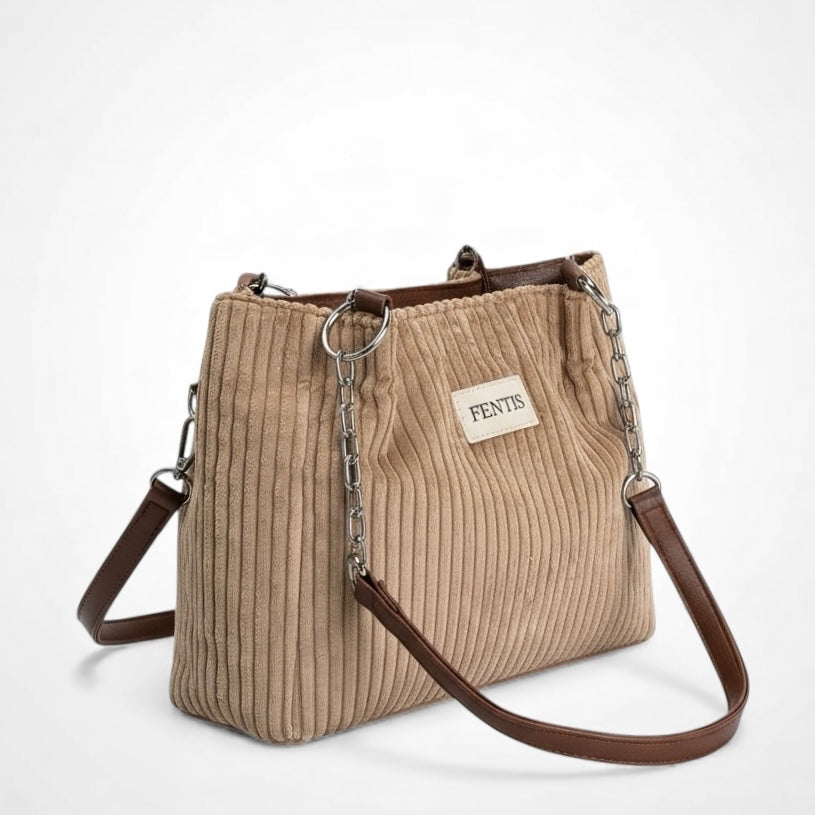 Чанта Ava-кафяво кадифе