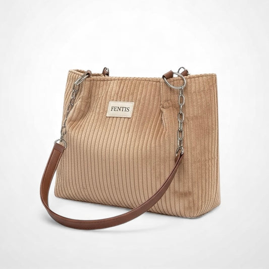 Чанта Ava-кафяво кадифе