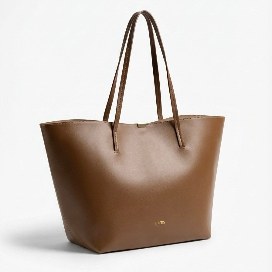 Чанта тип Shopper - Кафяво