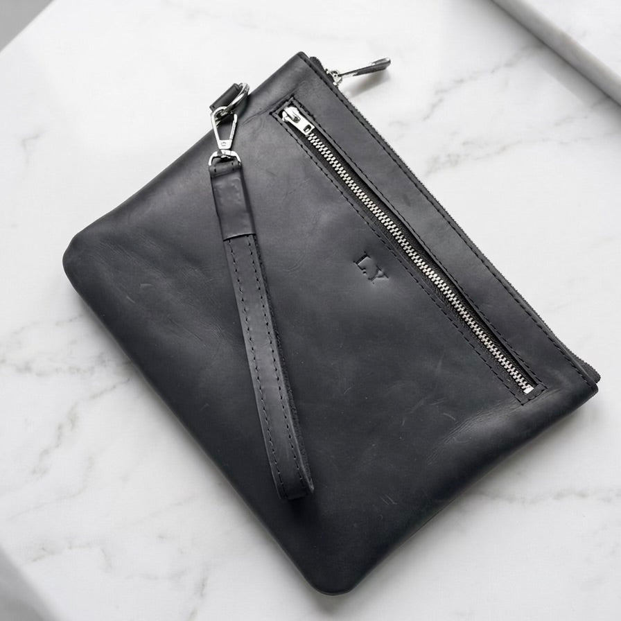 Клъч Zipper - Естествена кожа