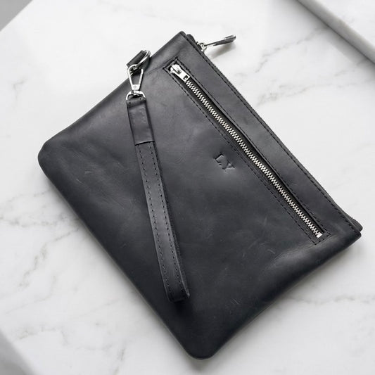 Клъч Zipper - Естествена кожа