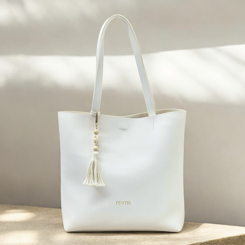 Чанта Shopper в бяло